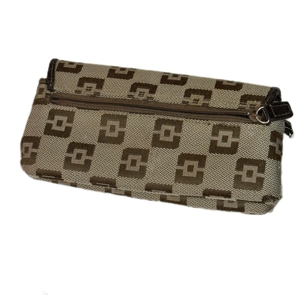 Stylish Brown and Black Patterned Clutch - Picture 2 of 2